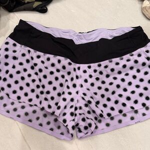 Lululemon Athletica Lavender and Black Patterned Shorts